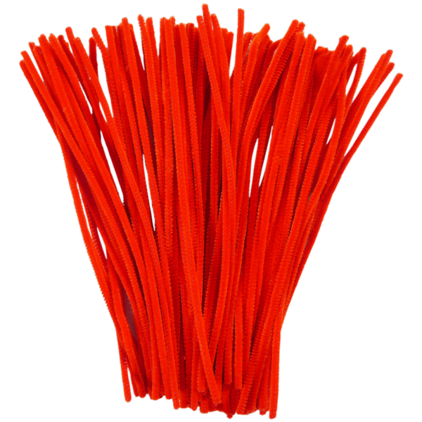 Pipe Cleaners, L: 30 cm, thickness 15 mm, red, 15 pc/ 1 pack