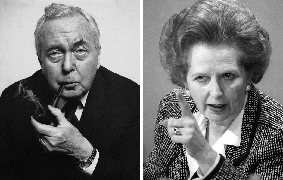 Harold Wilson and Margaret Thatcher